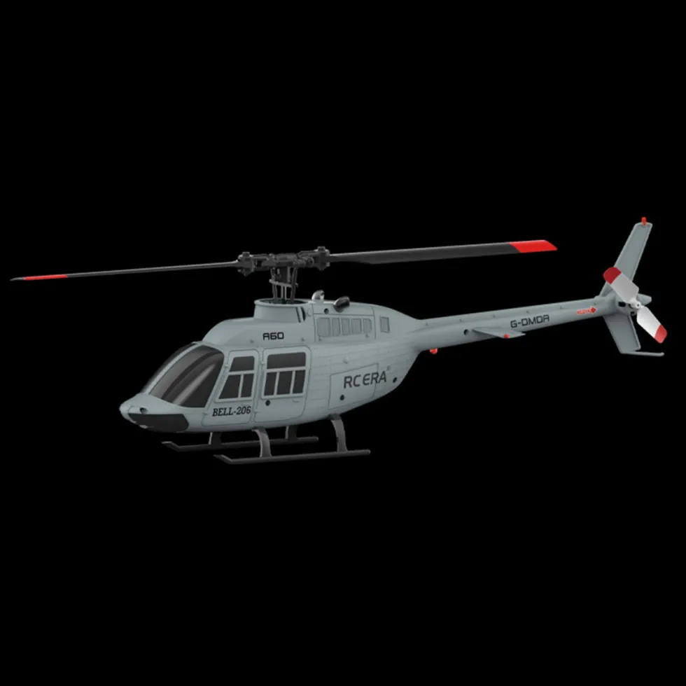 A60 BELL206 90-Class 2.4G 4CH Single Rotor Flybarless Mini RC Helicopter Model with Optical Flow Altitude Hold 1/42 Scale