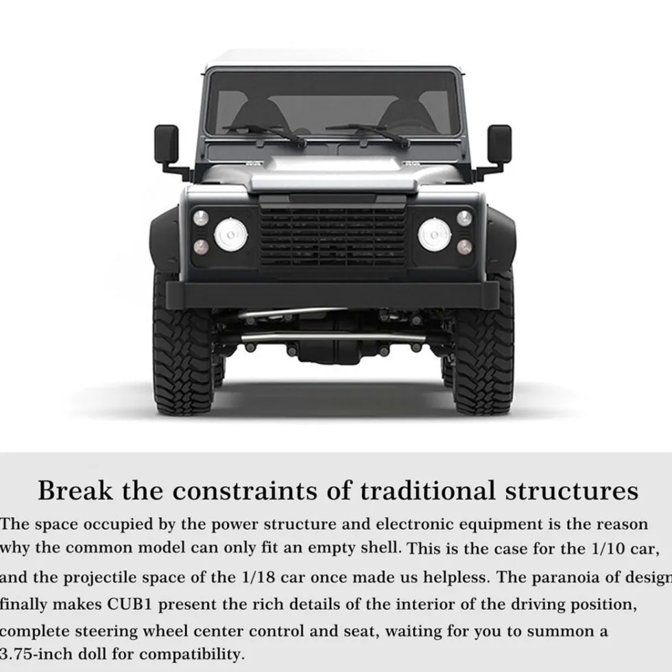 Capo CUB1 RC Crawler Truck 1:18 4WD Electric RC Simulation Off-Road Vehicle Pickup Truck Model with Differential Lock KIT