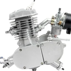 80CC Mini 2-Stroke CNC Single-Cylinder Pull-Start Gasolin Internal Combustione Engine for Beach Motorcycle Modification/Bicycle Assist