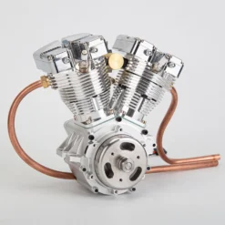 CISON FG-VT157 15.7cc Mini OHV V-twin V2 Shovelhead Engine 4-Stroke Air-cooled Gasoline Engine Motorcycle RC Engine Model