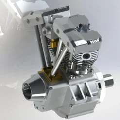 CISON FG-VT157 15.7cc Mini OHV V-twin V2 Shovelhead Engine 4-Stroke Air-cooled Gasoline Engine Motorcycle RC Engine Model