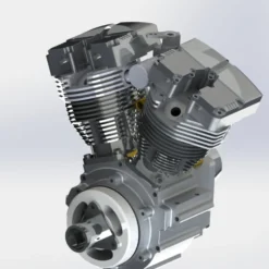 CISON FG-VT157 15.7cc Mini OHV V-twin V2 Shovelhead Engine 4-Stroke Air-cooled Gasoline Engine Motorcycle RC Engine Model