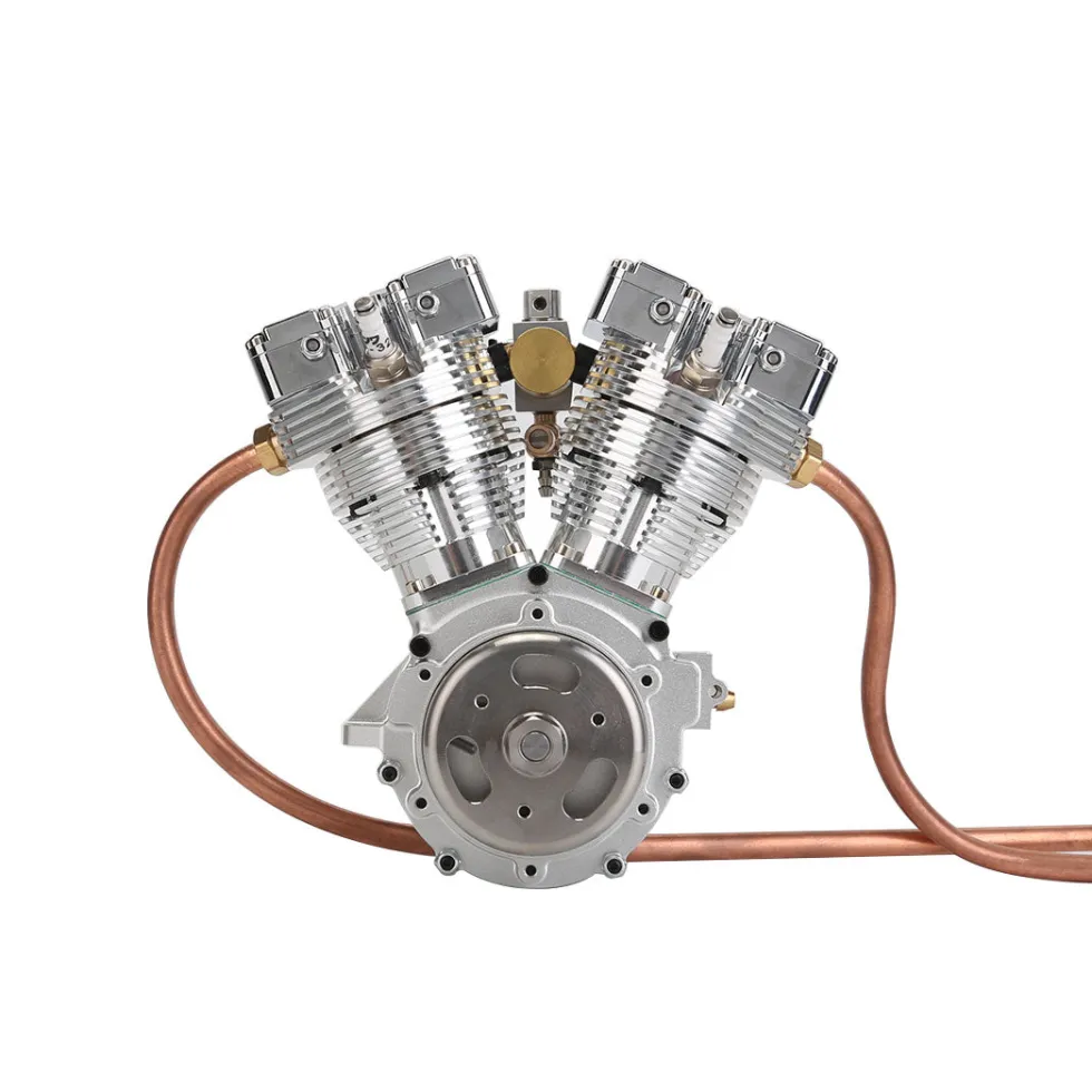 CISON FG-VT157 15.7cc Mini OHV V-twin V2 Shovelhead Engine 4-Stroke Air-cooled Gasoline Engine Motorcycle RC Engine Model