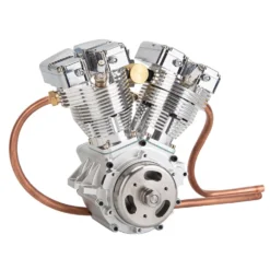 CISON FG-VT157 15.7cc Mini OHV V-twin V2 Shovelhead Engine 4-Stroke Air-cooled Gasoline Engine Motorcycle RC Engine Model