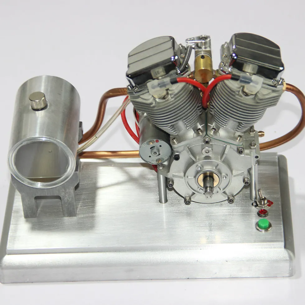 CISON FG-VT9 9cc V2 Engine V-Twin Dual Cylinder 4-Stroke Air-Cooled Gasoline Engine Motorcycle RC Engine Model