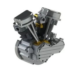 CISON FG-VT9 9cc V2 Engine V-Twin Dual Cylinder 4-Stroke Air-Cooled Gasoline Engine Motorcycle RC Engine Model
