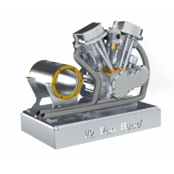 CISON FG-VT9 9cc V2 Engine V-Twin Dual Cylinder 4-Stroke Air-Cooled Gasoline Engine Motorcycle RC Engine Model