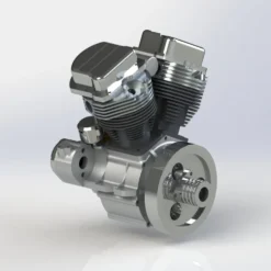 CISON FG-VT9 9cc V-Twin V2 Engine 4-Stroke Dual Black Cylinder 4-Stroke Air-cooled Motorcycle Gasoline Engine