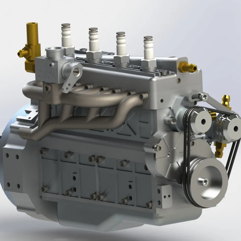 CISON FL4-175 17.5cc Flathead Inline 4 cylinder 4 Stroke Water-Cooled Gasoline Engine Model For RC Model Car Ship Airplane