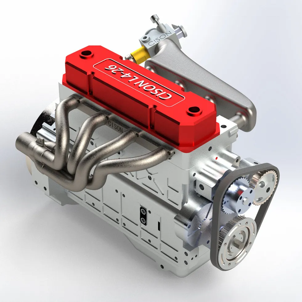 CISON L4-175 17.5cc Mini OHV Inline 4 Cylinder 4 Stroke Water-cooled L4 RC Gasoline Engine Model - Speed Up to 8,000rpm