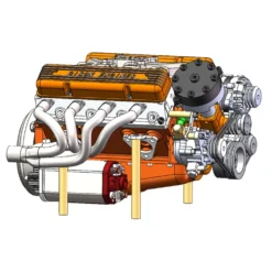 CISON Small-block 44CC 1/6 Scale Water-Cooled OHV 4-Stroke V8 Gas Engine Internal Combustion Engine - Build Your Own V8 Engine that Works