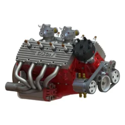 CISON Small-block 44CC 1/6 Scale Water-Cooled Flathead 4-Stroke V8 Gasoline Engine Internal Combustion Model Kit that Works