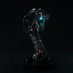 Cobra Snake 3D Metal Puzzle Kit Athanatos Half Body Serpent Statue with Lights 400+Pcs