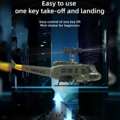 C032 1/48 Scale UH-1 Huey 2.4G 6CH Flybarless RC Helicopter Model