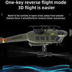 C032 1/48 Scale UH-1 Huey 2.4G 6CH Flybarless RC Helicopter Model