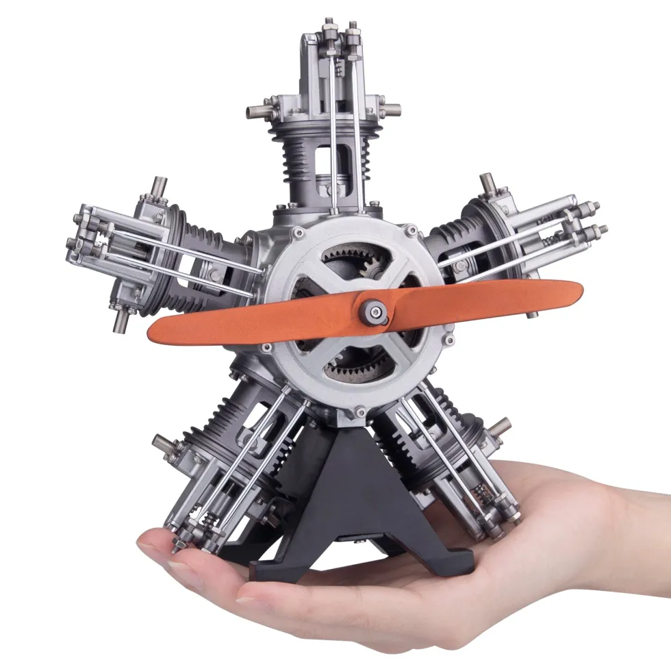 5 Cylinder Radial Engine Model Kit that Works - Build Your Own Radial Engine - TECHING 1: 6 Full Metal Radial Engine Model Kit 230+Pcs