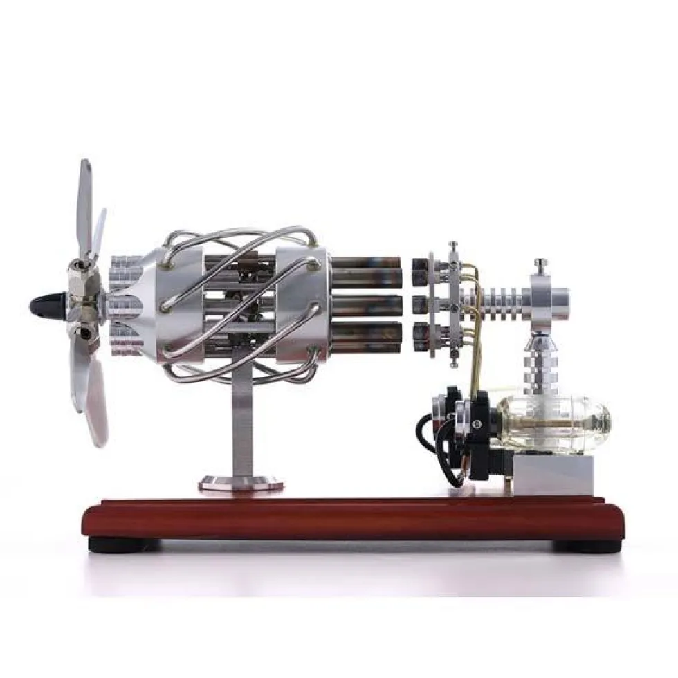 16 Cylinder Stirling Engine Double Tank Gas Powered Motor Stirling Engine Model Toy
