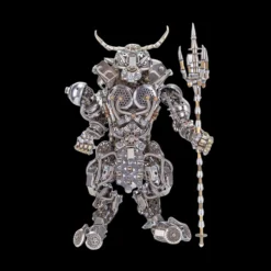 3D Bull-Headed Man DIY Mechanical Punk Demon Surrealistic Creature Metal Assembly Model Creative Ornament