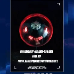 3D DIY Mechanical Jellyfish Steampunk Bionic Model with LED Lights Creative Desk Ornament