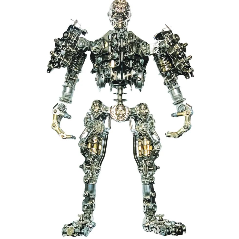 3D DIY Metal Futuristic Mech Skeleton Model Kit, Creative Trendy Display-1250PCS