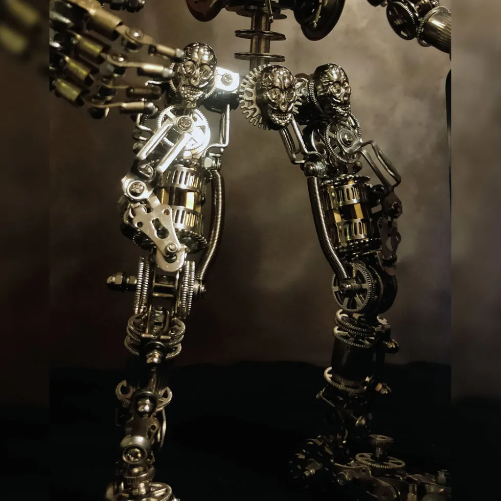 3D DIY Metal Futuristic Mech Skeleton Model Kit, Creative Trendy Display-1250PCS
