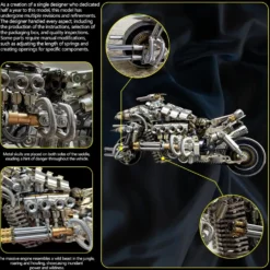 Desperate Pursuit Motorcycle 3D DIY Metal Assembly Model Creative Ornament