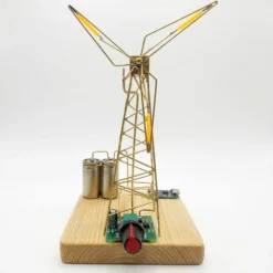 DIY Metal Industrial-Style Windmill Lamp Model Kit - Rotatable Creative Desktop Lamp