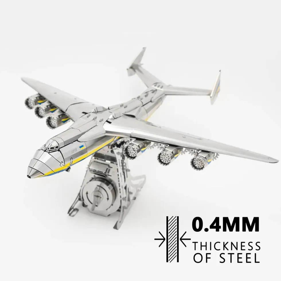 3D Metal AN-225 MRIYA Aircraft Model Kit, Collectible Desktop Display for Aviation Lovers-270PCS