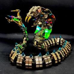 3D Metal DIY Mechanical Cobra Snake Model Realistic Mechanical Kit Creative Gift 1000PCS+