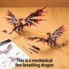 3D Metal DIY Mechanical Fire-Breathing Dragon Model Kit, Creative Trendy Display-200+PCS