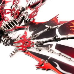 3D Metal DIY Mechanical Fire-Breathing Dragon Model Kit, Creative Trendy Display-200+PCS