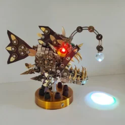 3D Metal Lantern Fish DIY Steampunk Assembly Anglefish Model Colorful Lamp Creative Trendy Toy -700PCS