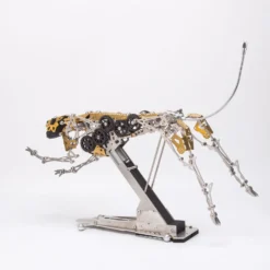 3D Metal Mechanical Burning Leopard Assembly Model Kit