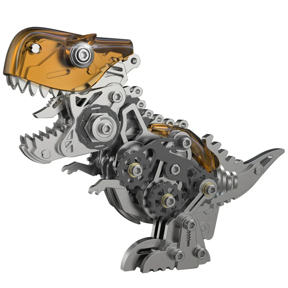 3D Metal Mechanical Dinosaur Model Kit DIY Tyrannosaurus Rex Assembly Model - 160PCS