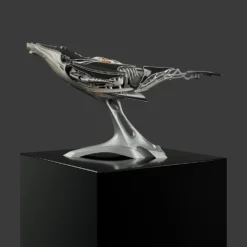 3D Metal Mechanical Humpback Whale Model Kit– DIY Marine Creature Assembly Puzzle Toy
