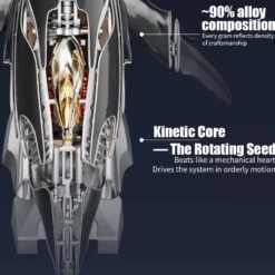 3D Metal Mechanical Humpback Whale Model Kit– DIY Marine Creature Assembly Puzzle Toy