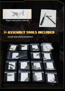 3D Metal Mechanical Phoenix Assembly Model Kit with Mechanical Transmission