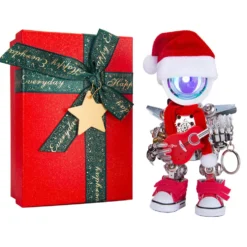 3D Metal Mechanical Punk Guitarist Robot Christmas Colorful Ambient Lamp Model Assembly Kit for Kids, Teens, and Adults-366PCS