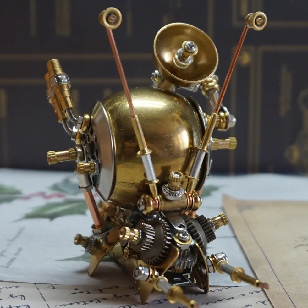 3D Metal Mini Snail Puzzle Steampunk DIY Assembly Model Kit 220PCS