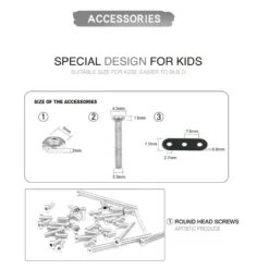 3D Metal Puzzle Bicycle Assembly Kit DIY Model Toys Kit Adults Kids -191PCS