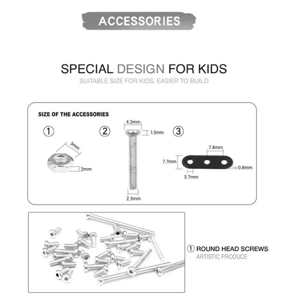 3D Metal Puzzle Bicycle Assembly Kit DIY Model Toys Kit Adults Kids -191PCS