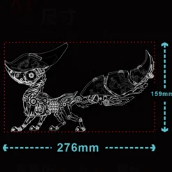 3D Metal Puzzle Mechanical Fox DIY Model Assembly Creative Toy Set