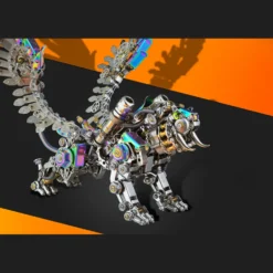 3D Metal Puzzle Tiger Model Kit Bengal Tiger and Smilodon with Wing-700PCS+