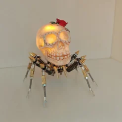 3D Metal Skull Spider Night Light Assembly Model Kit