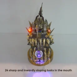 3D Metal Steampunk Craft Puzzle Mechanical Anglefish Model DIY Assembly with Luminous Bulb Creative Gift-1064PCS+