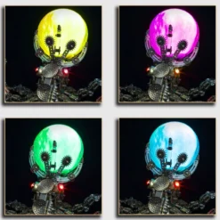 3D Metal Steampunk Galaxy Craft Puzzle Mechanical Octopus with Lamp Model DIY Assembly for Home Decor Creative Gift-2400PCS
