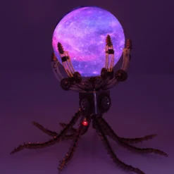 3D Metal Steampunk Galaxy Craft Puzzle Mechanical Octopus with 16 Colors Tap and Remote Control Lamp Model DIY Assembly for Home Decor Creative Gift-1060PCS