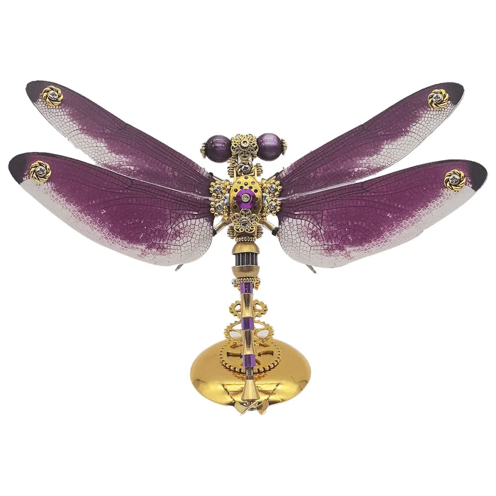 3D Metal Steampunk Insect Assembly Model Kit with Magnetic Display Base