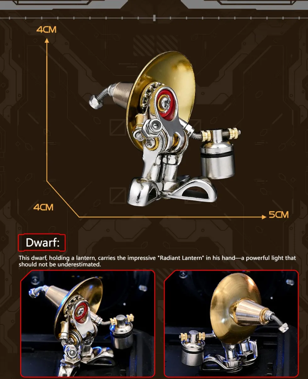 3D Metal Steampunk Mecha Assembly Model Kit Christmas Blind Box