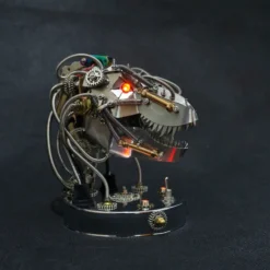 3D Metal Steampunk Moving Mechanical Dinosaur Head Model Kits - 180PCS+